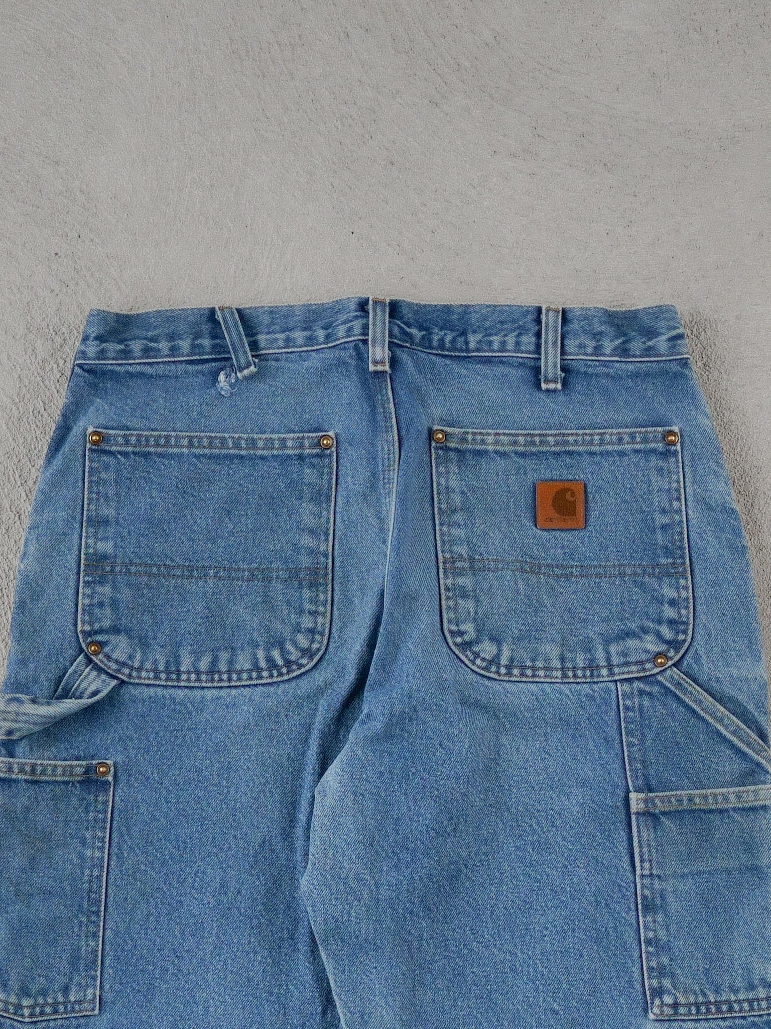 Vintage 90s Blue Carhartt Double Knee Carpenter Pants (32x30)