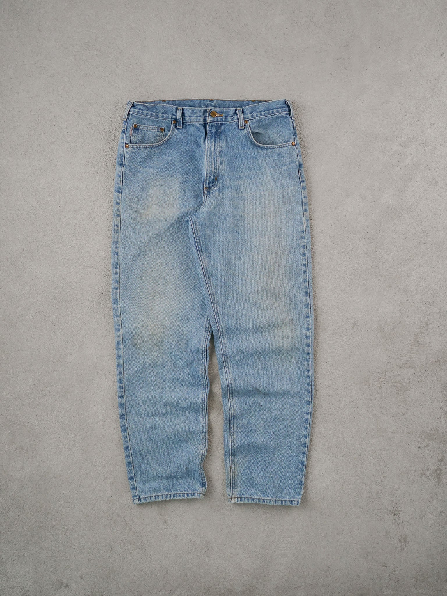 Vintage 90s Light Blue Carhartt Denim Jeans (36x32)