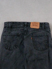 Vintage 70s Black Levi's 550 Denim Jeans (34x30)