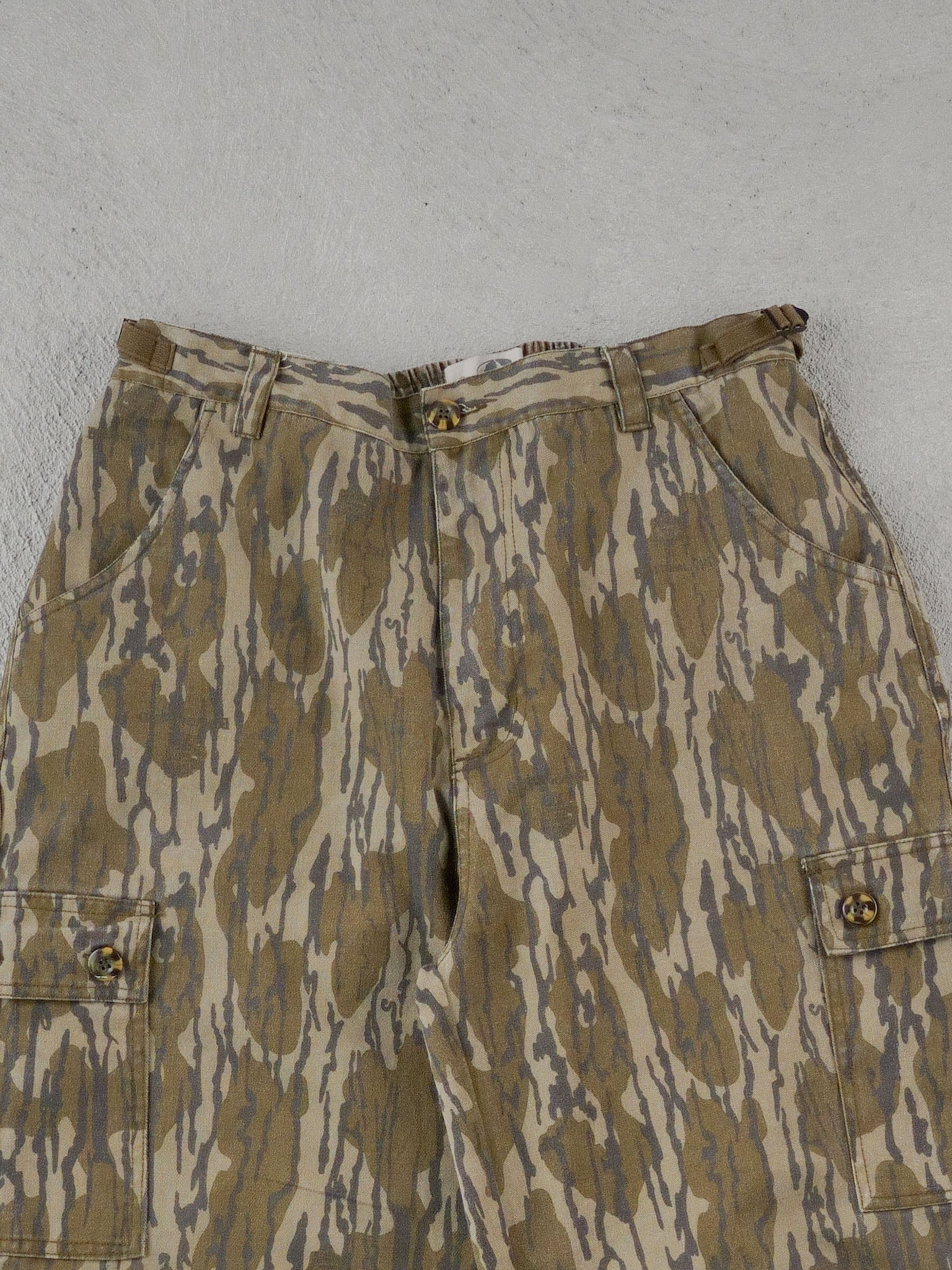 Vintage Y2k Green Mossy Oak Realltree Camo Cargo Pants (32x32)