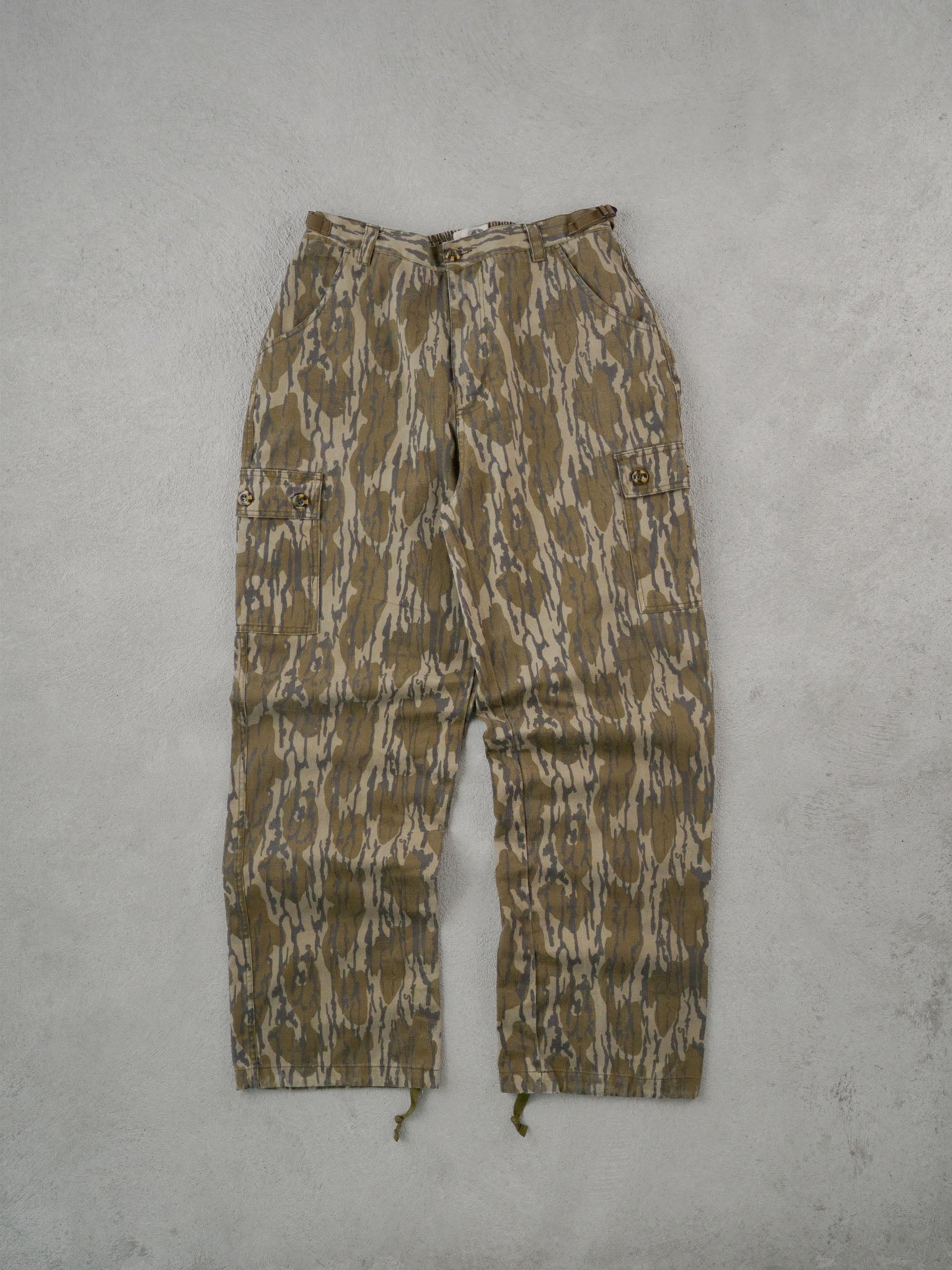 Vintage Y2k Green Mossy Oak Realltree Camo Cargo Pants (32x32)
