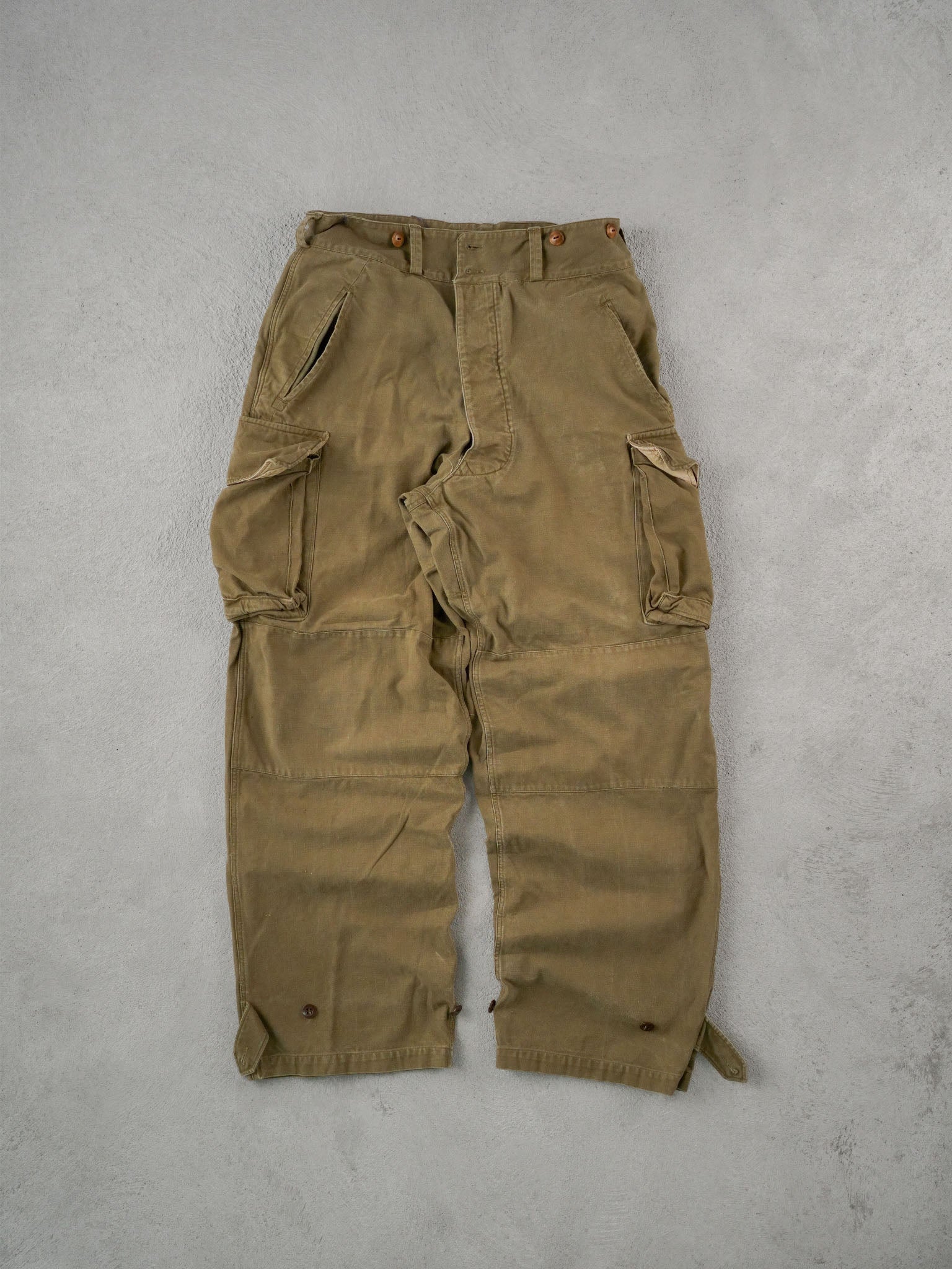 Vintage 90s Moss Green Army Cargo Pants (30x30)