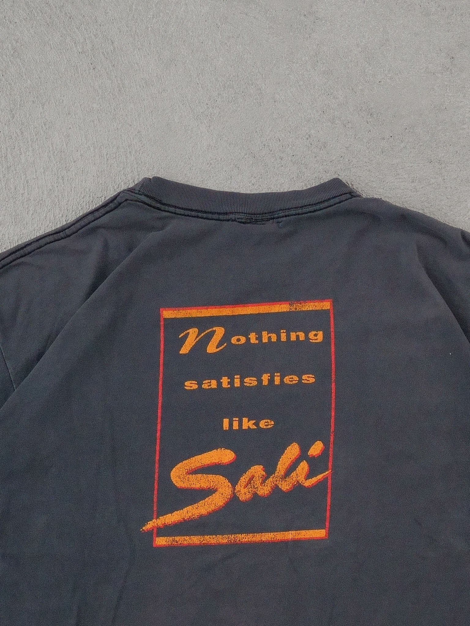 Vintage 90s Faded Black Cognac Salignac Tee (M/L)