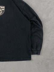 Vintage 90s Black Porsche Emblem Long Sleeve (L)