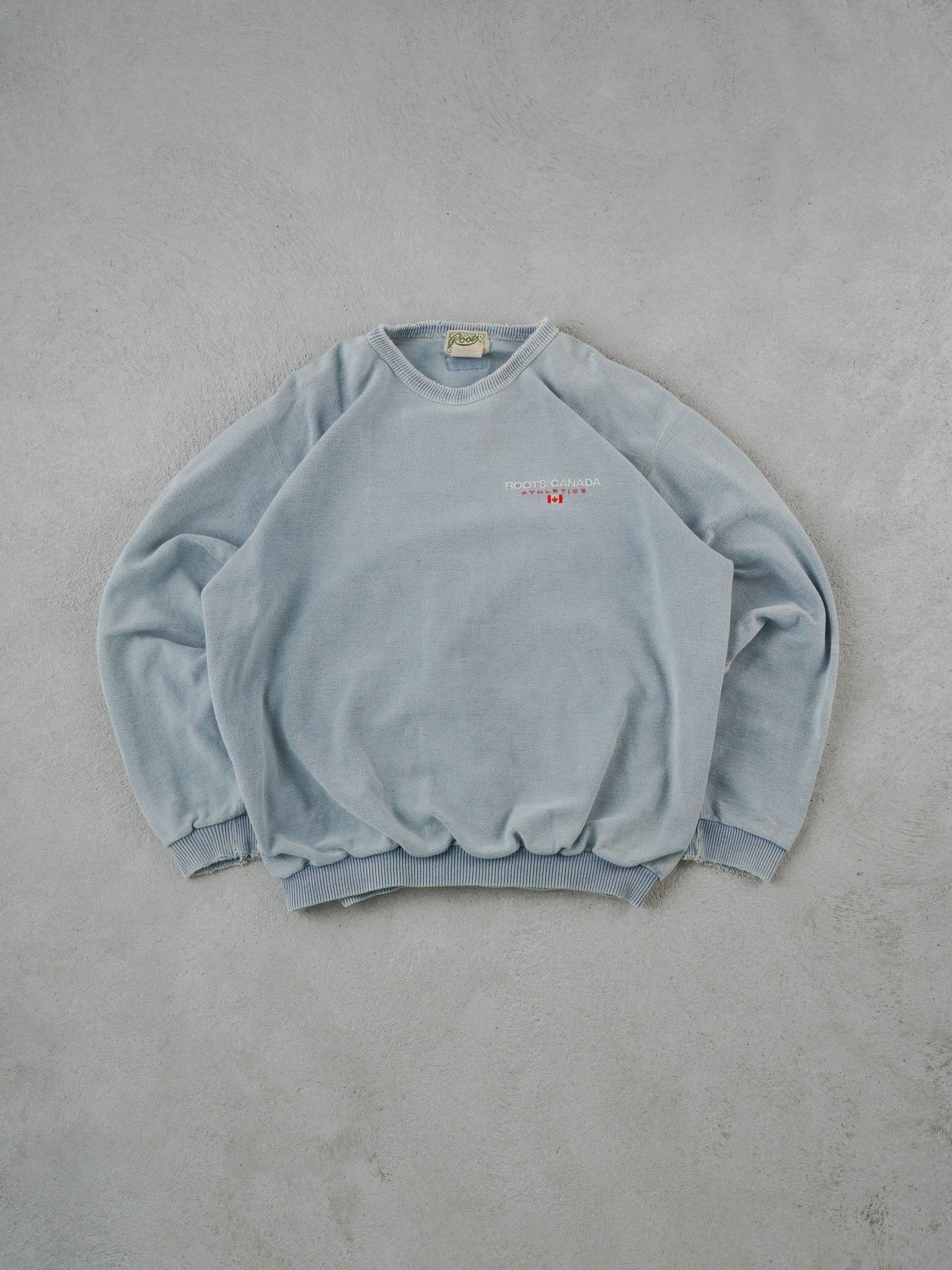 Vintage 90s Light Powder Blue Roots Athletics Crewneck (L)