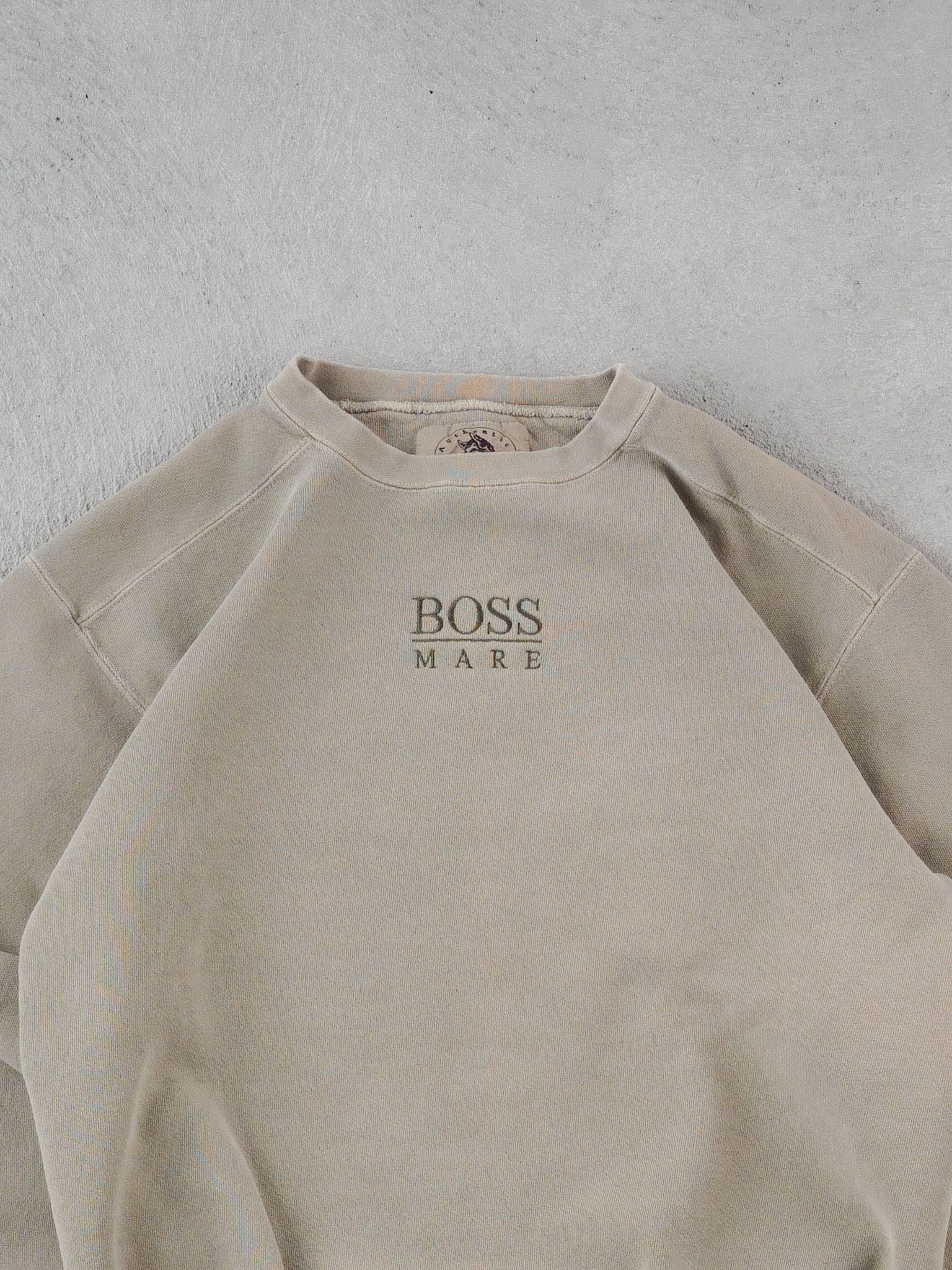Vintage 90s Beige Boss Mare Crewneck (M)