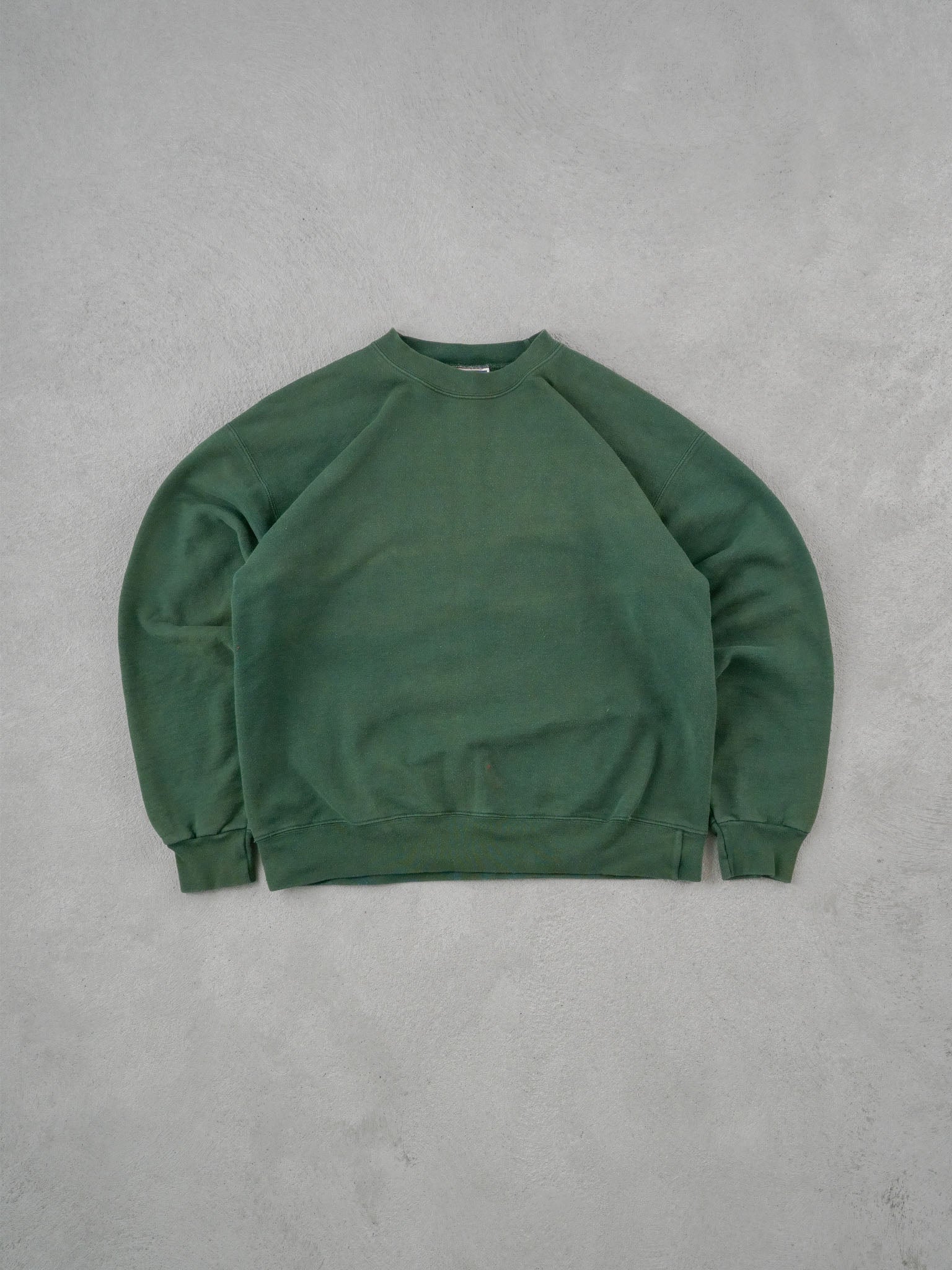 Vintage 90s Pine Green Hanes Blank Crewneck (L)