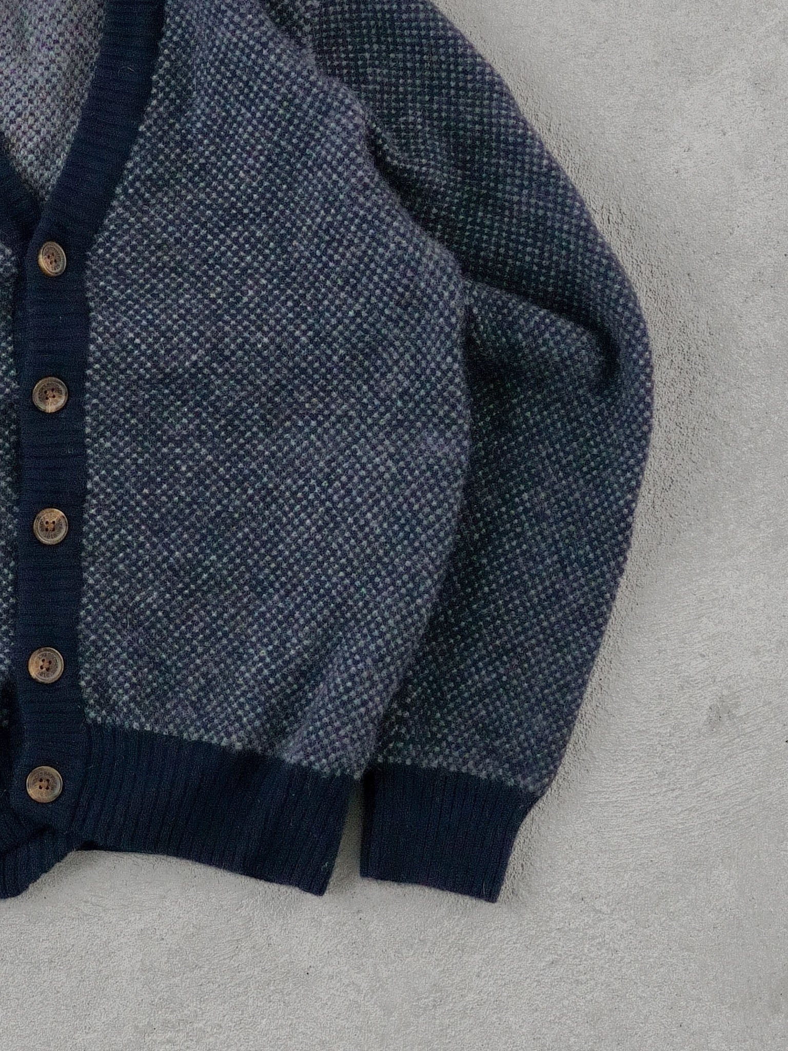Vintage 90s Grey Brooks Brother Lambswool Cardigan (S)