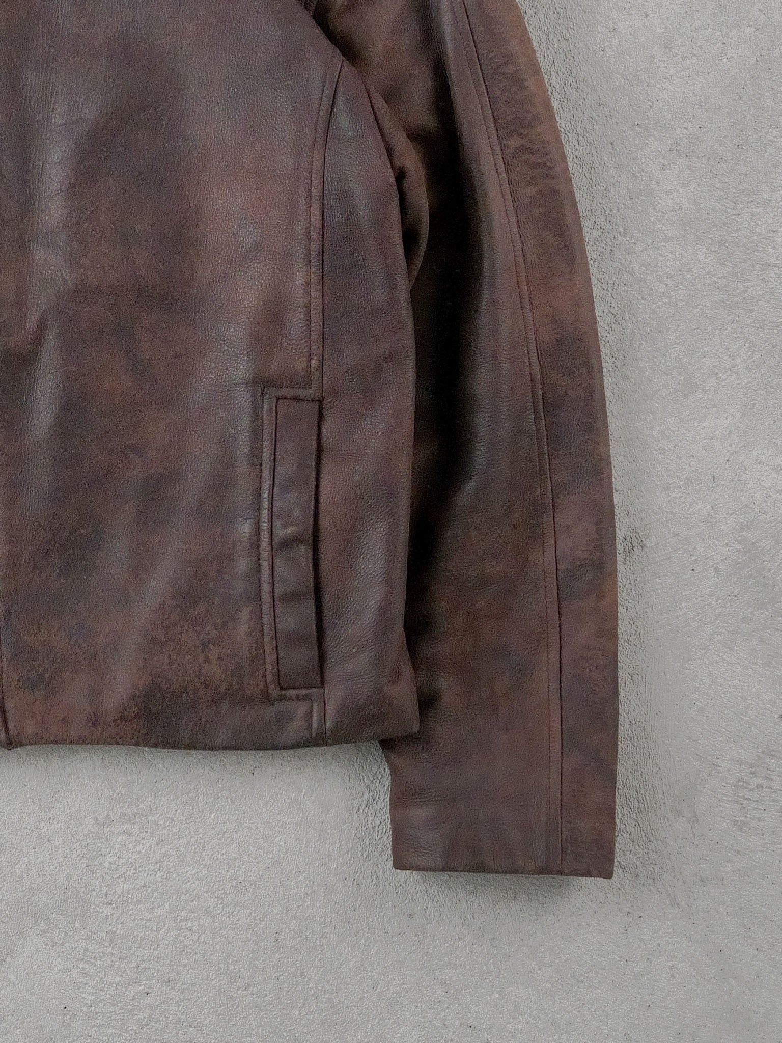 Vintage 90s Brown Danier Collar Leather Jacket (M)