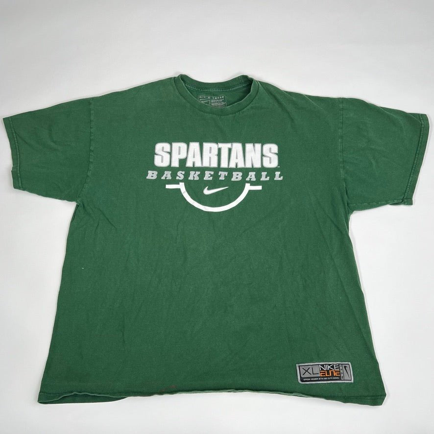 Vintage Nike Elite Michigan Spartans Basketball Tee (L) | Rebalance Vintage.