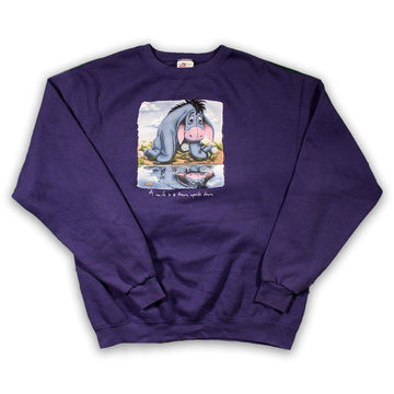Vintage Purple Eeyore ‘a smile is a frown upside down’ Crewneck | Rebalance Vintage.
