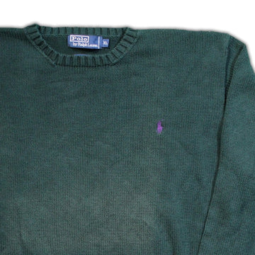 Vintage Green Polo Knit Sweater | Rebalance Vintage.