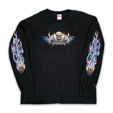Vintage Easy riders Flaming Skull Long Sleeve | Rebalance Vintage.