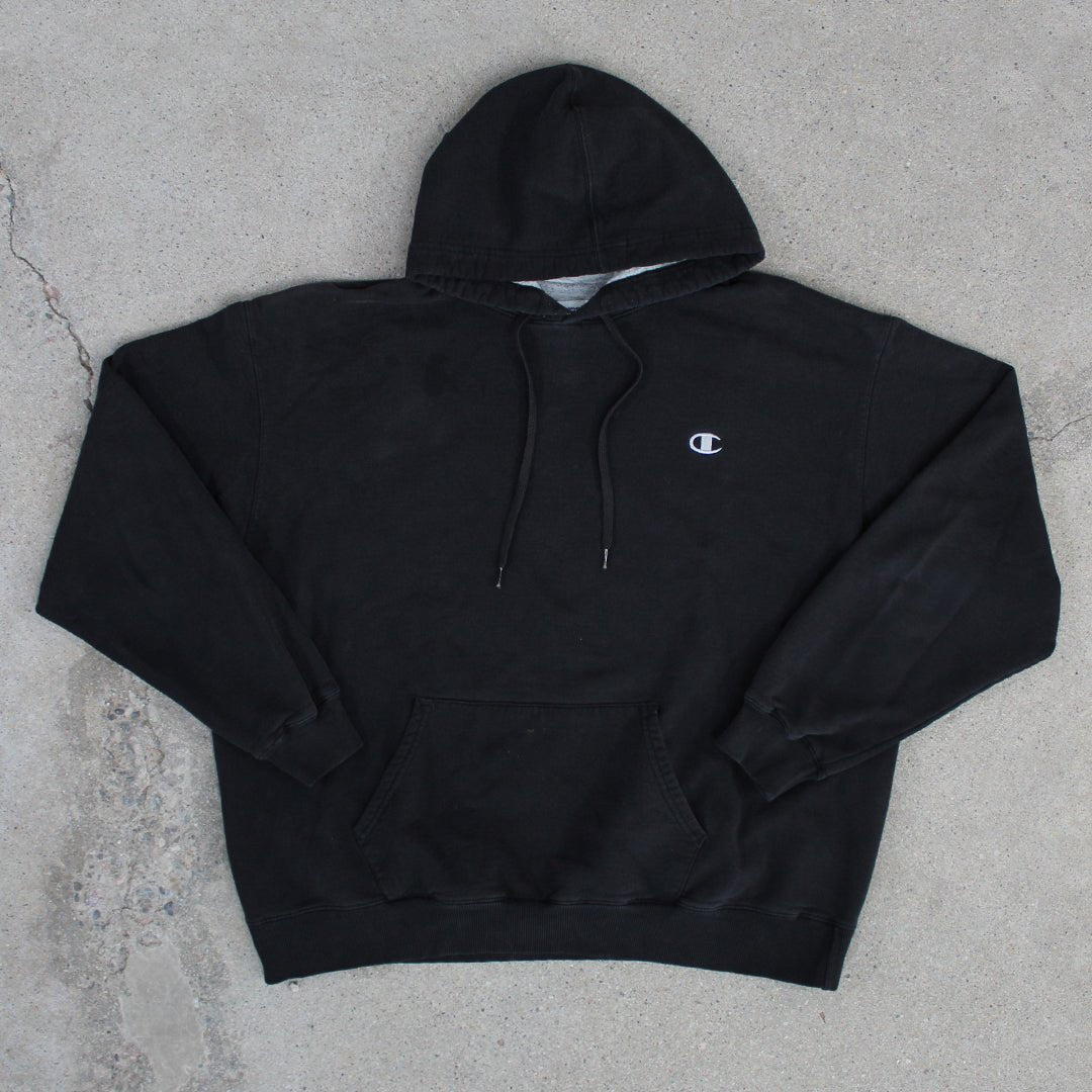 Vintage Black Champion Hoodie (XL/XXL) | Rebalance Vintage.
