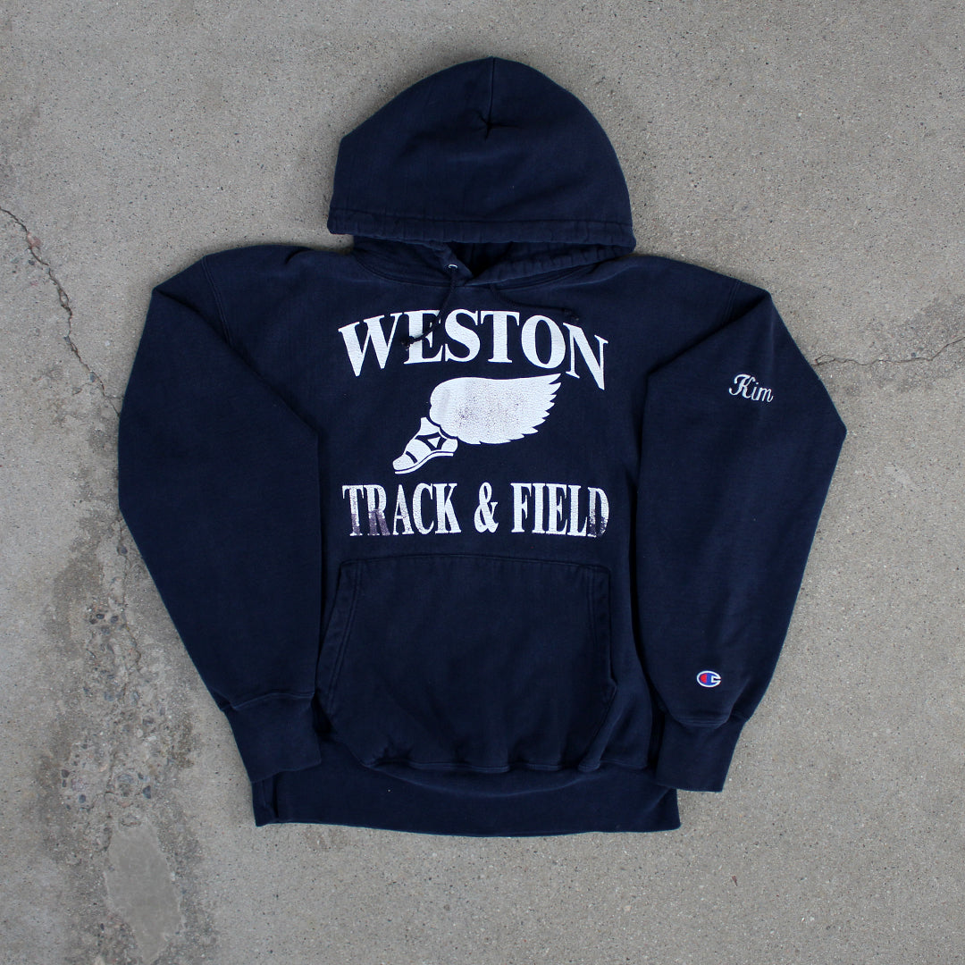 Vintage Weston Track & Field x Champion Hoodie | Rebalance Vintage.