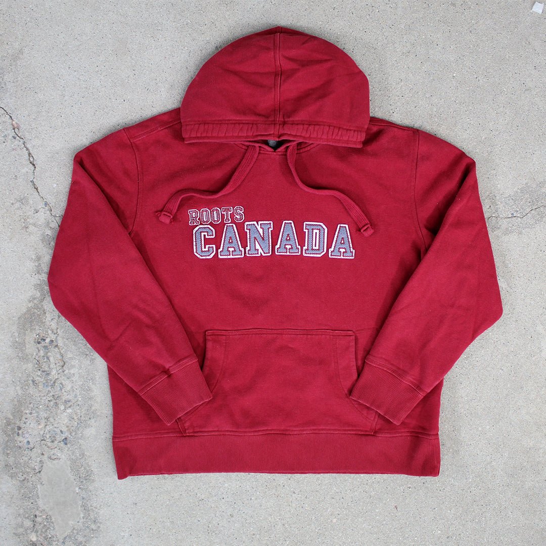 Vintage Red Roots Canada Hoodie (XL) | Rebalance Vintage.