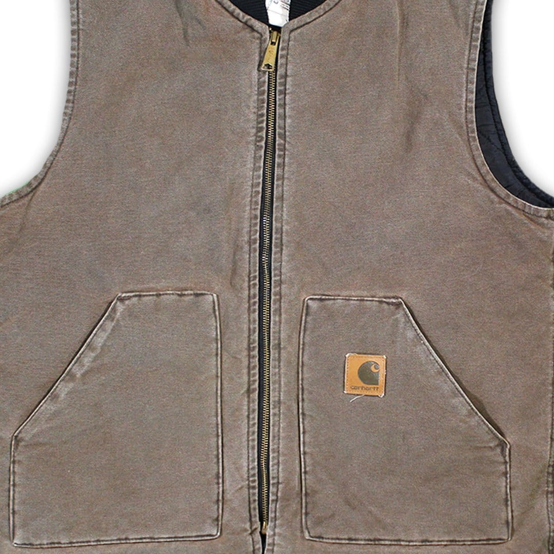 Vintage 90s Brown Carhartt Washed Duck Vest | Rebalance Vintage.
