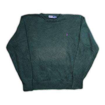 Vintage Green Polo Knit Sweater | Rebalance Vintage.