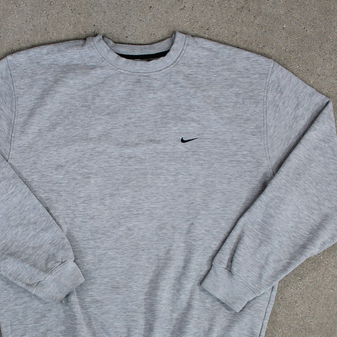 Vintage Grey Nike Check Crewneck | Rebalance Vintage.