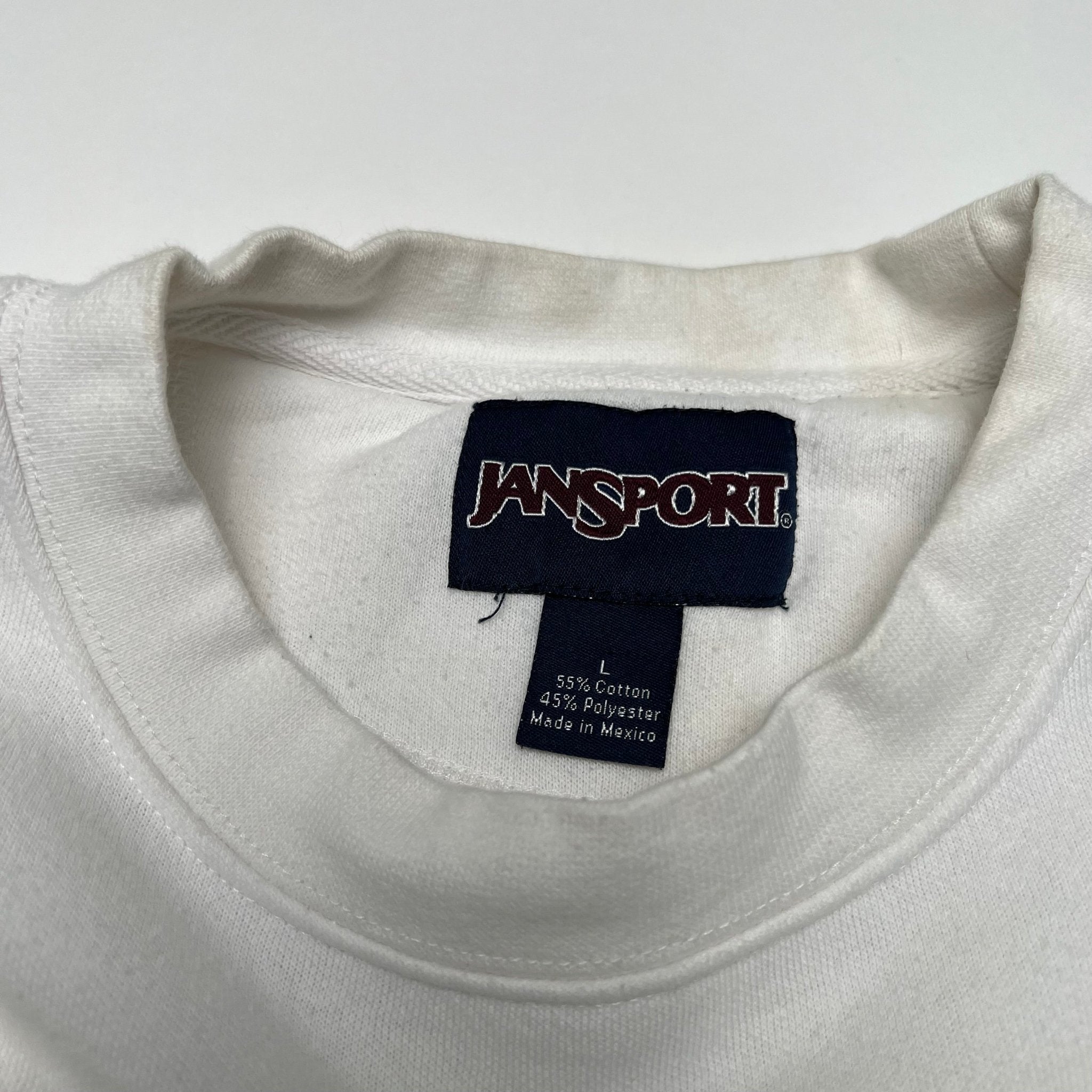 '14 White Michigan State Rose Bowl Champ x Jansport Crewneck (L/XL) | Rebalance Vintage.