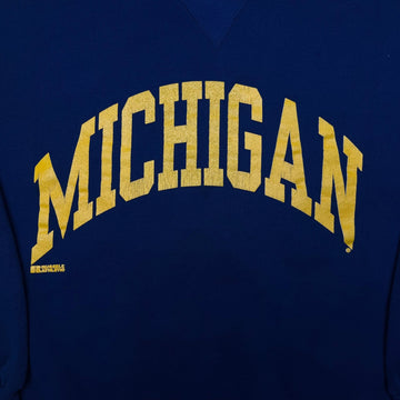 Vintage 90s Blue Michigan x Russell Athletics Crewneck (XL) | Rebalance Vintage.