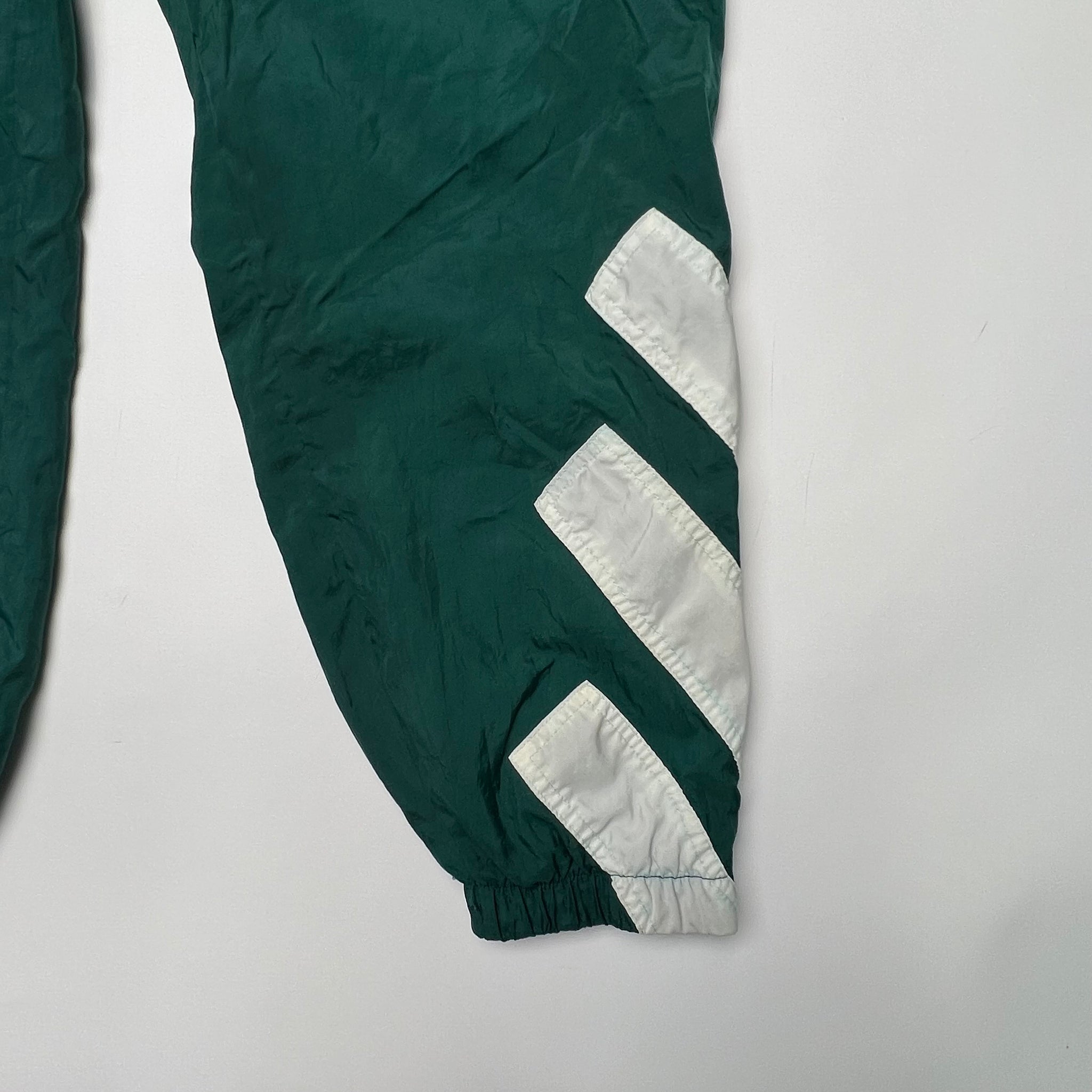 Vintage Green Adidas Windbreaker Pants (M) | Rebalance Vintage.