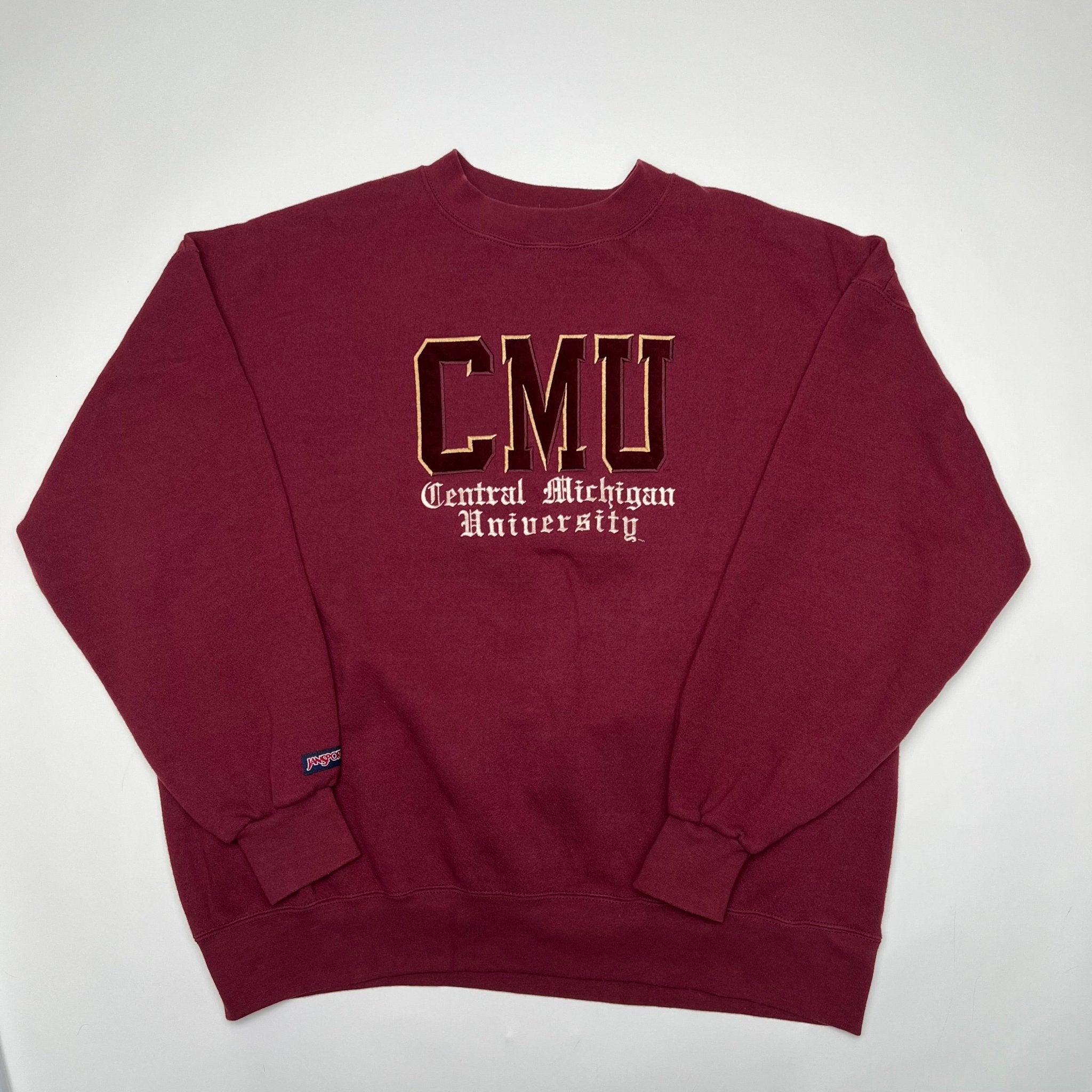 Vintage Maroon CMU Central Michigan University Crewneck (XL) | Rebalance Vintage.