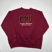 Vintage Maroon CMU Central Michigan University Crewneck (XL)