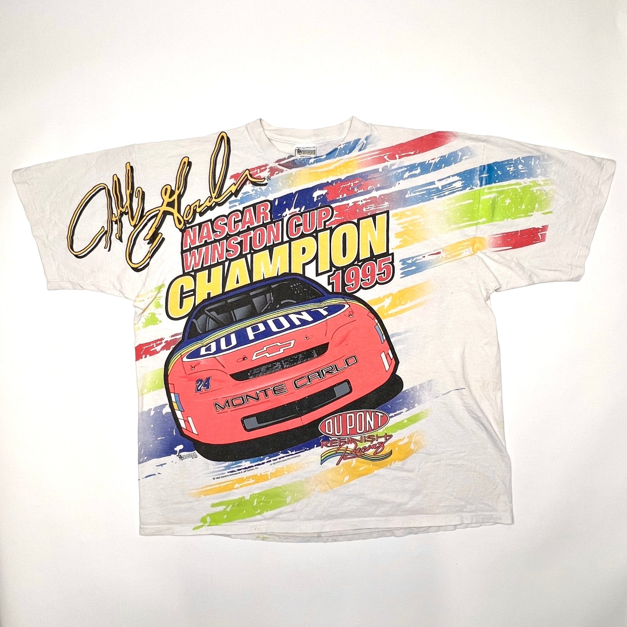 Vintage '95 Jeff Gordon Winston Cup Champion All Over Print Tee (XL) | Rebalance Vintage.