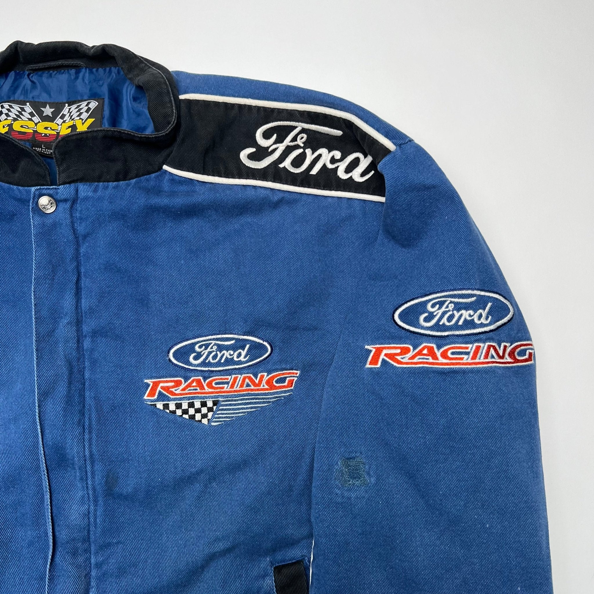Vintage Blue + Black Ford Racing Jacket | Rebalance Vintage.
