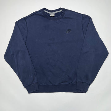 Vintage 00s Navy Blue Nike Essentials Crewneck (M/L) | Rebalance Vintage.