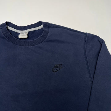 Vintage 00s Navy Blue Nike Essentials Crewneck (M/L) | Rebalance Vintage.