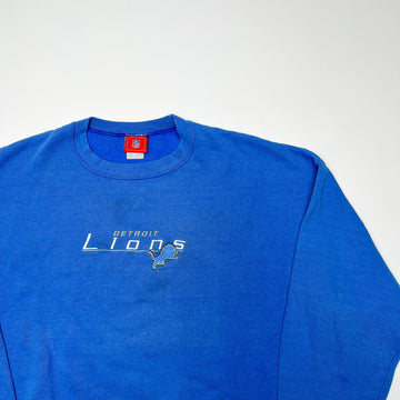 Vintage Baby Blue Embroidered Detroit Lions Crewneck (XL) | Rebalance Vintage.