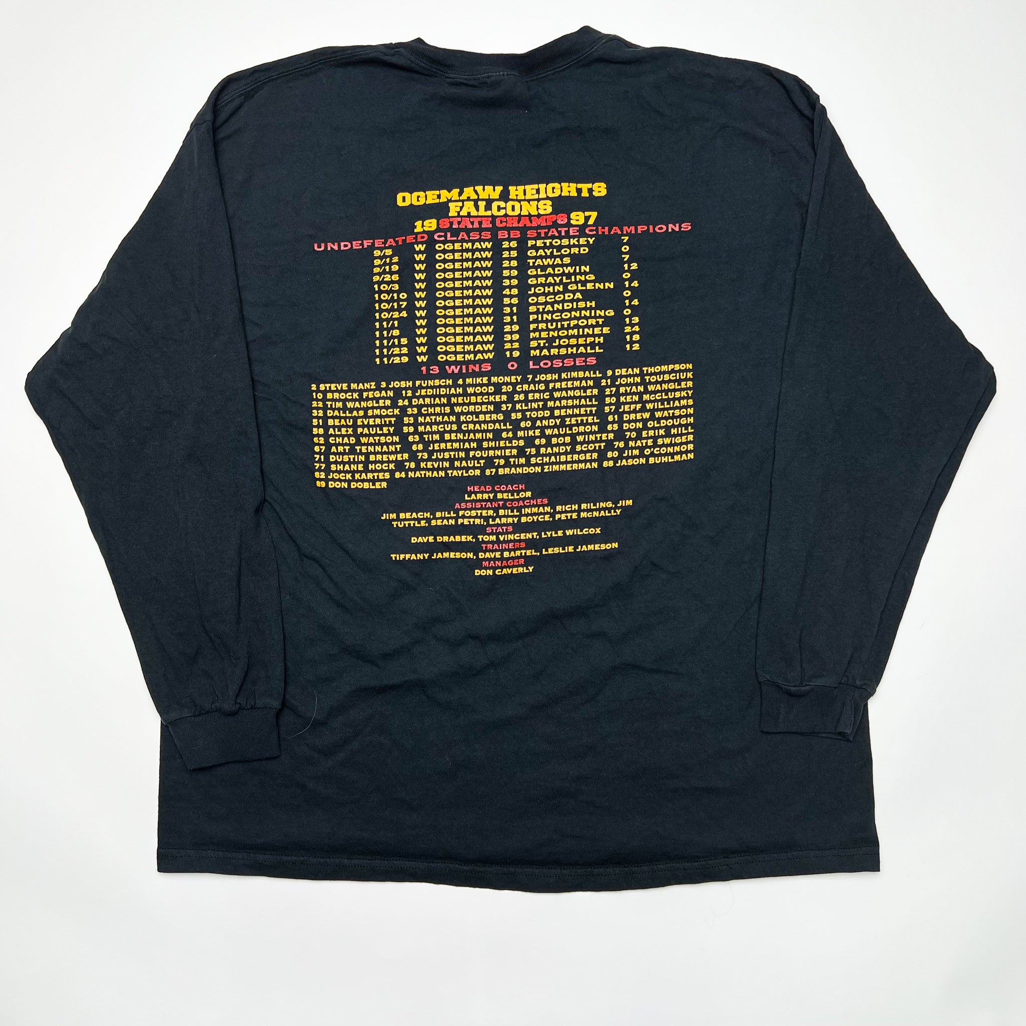 Vintage '97 Ogemaw Heights Football Champ Long Sleeve (XL) | Rebalance Vintage.