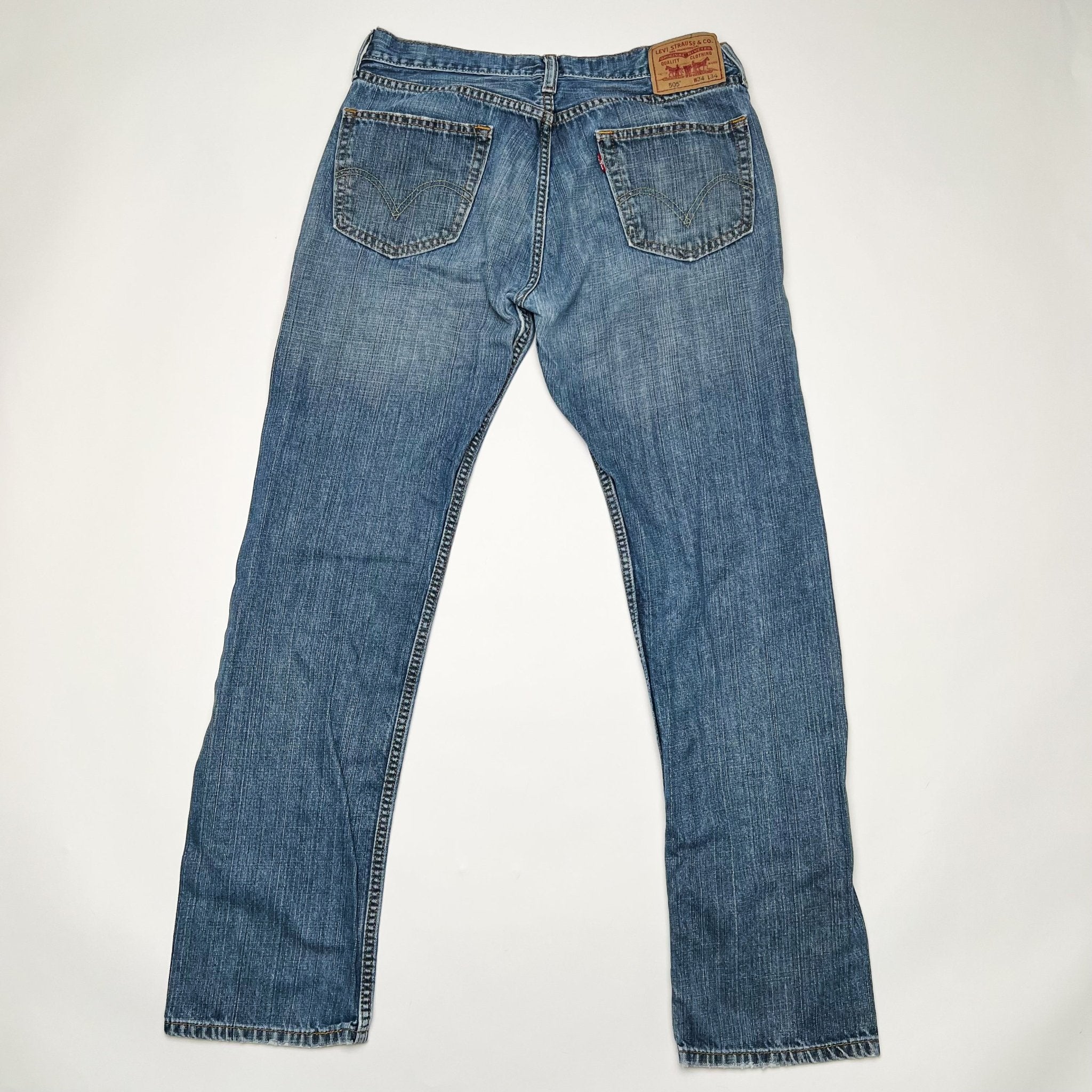 Vintage Blue Levi 505 Jeans (34 x 34) | Rebalance Vintage.