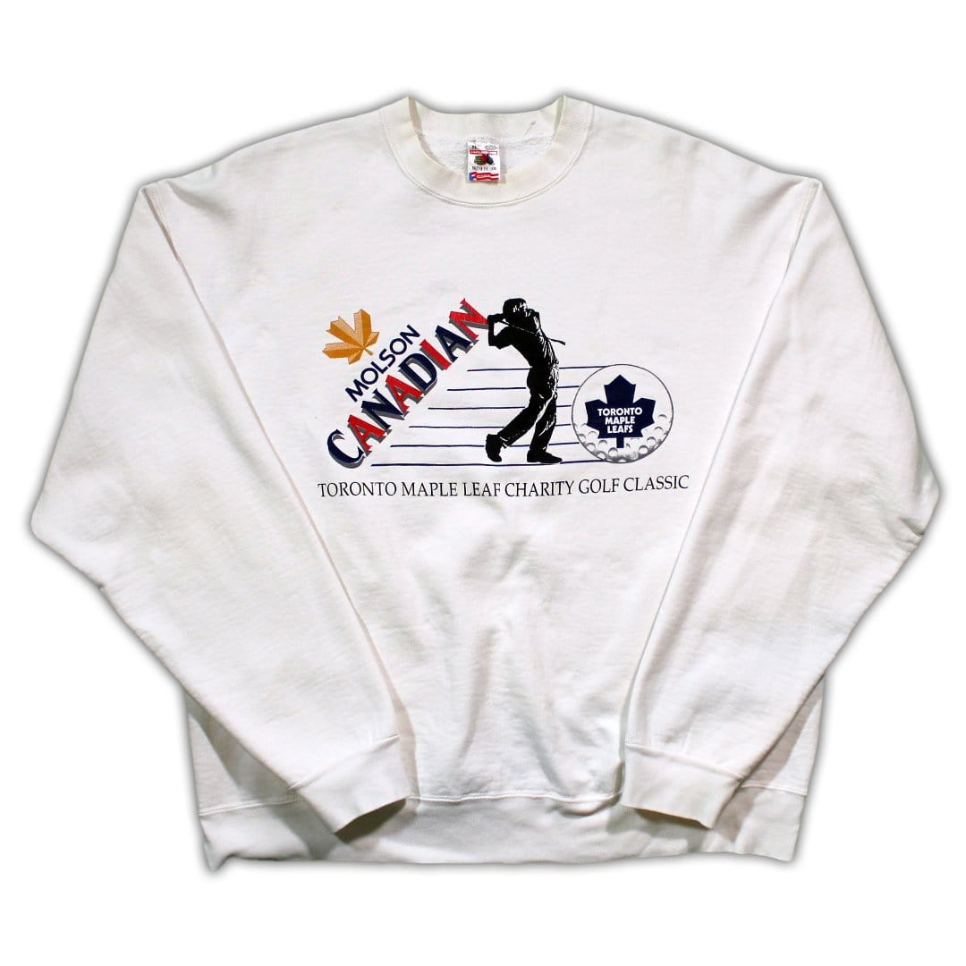 Vintage RARE Molson x Maple Leaf Golf Classic Crewneck | Rebalance Vintage.
