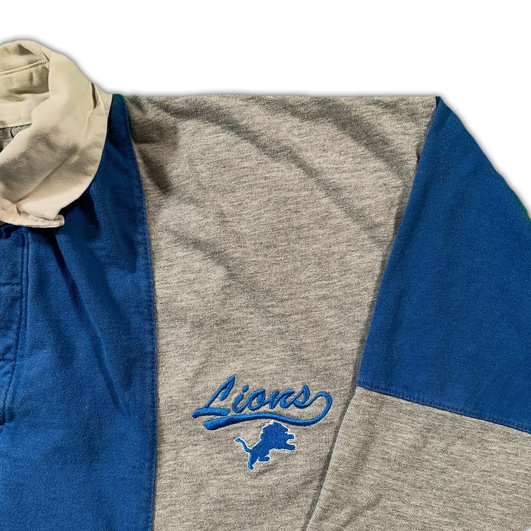 Vintage 90s Detroit Lions Rugby Long Sleeve | Rebalance Vintage.