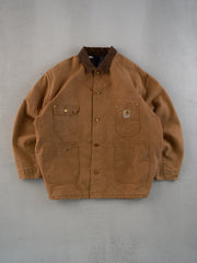 Vintage 90s Khaki Carhartt Workwear Collared Jacket (XXL)