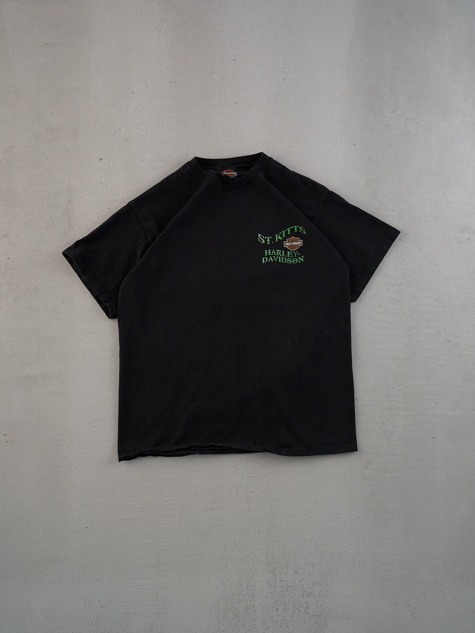Vintage Y2k Black Harley Davidson St Kitt Graphic Tee (M)