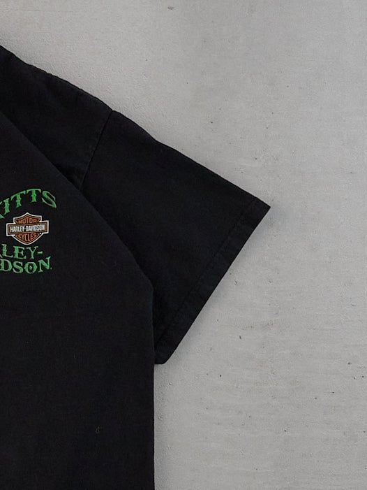 Vintage Y2k Black Harley Davidson St Kitt Graphic Tee (M)
