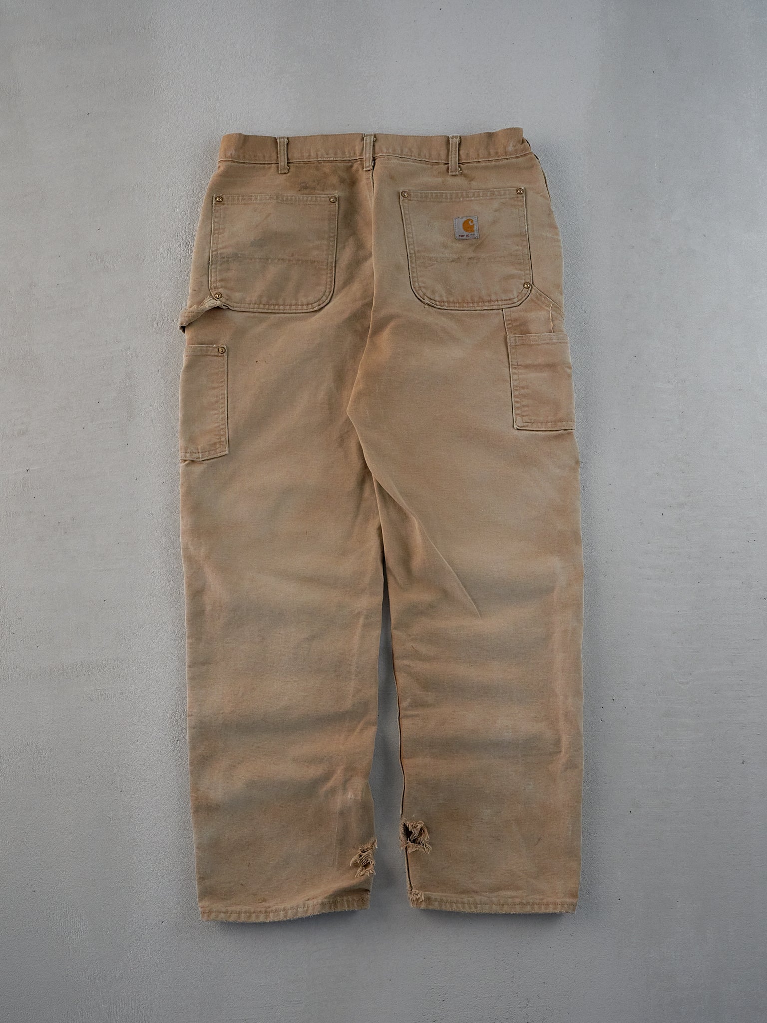 Vintage 90s Khaki Carhartt Double Knee Carpenter Pants (33x30)