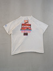 Vintage 96' White Single Stitched NSRA Street Rod Nationals Ohio Graphic Tee (L)