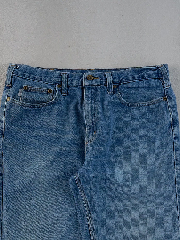 Vintage 90s Mid wash Blue Carhartt Denim Jeans (34x31)