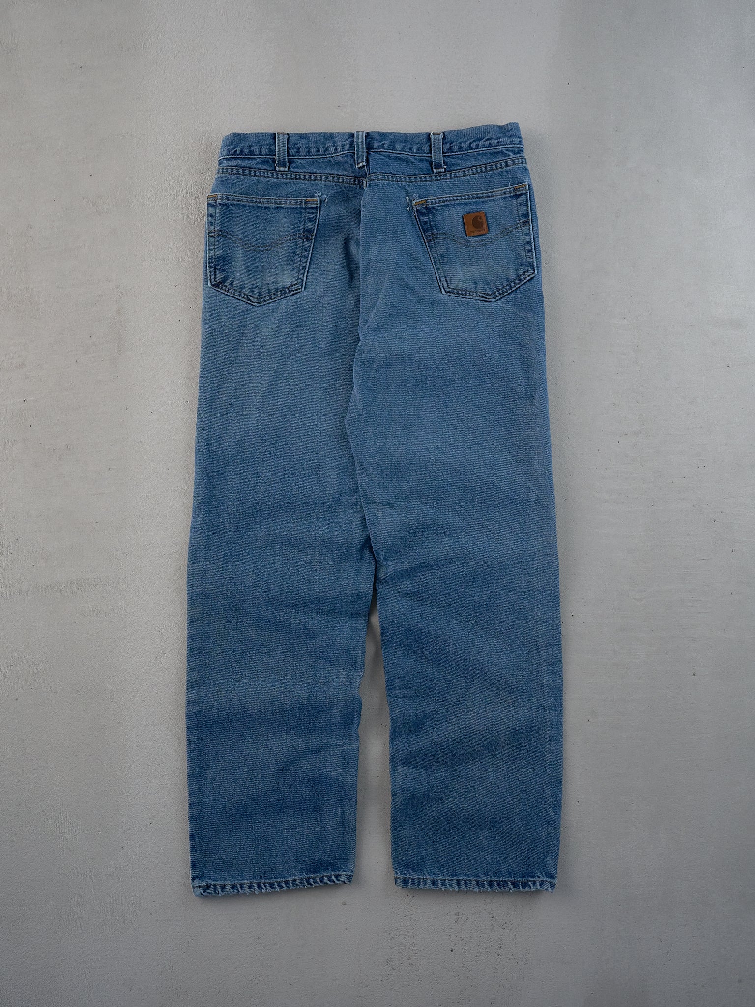 Vintage 90s Mid wash Blue Carhartt Denim Jeans (34x31)