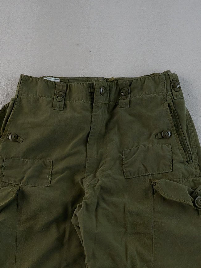 Vintage 90s Green Army Parachute Cargo Pants (28x28)