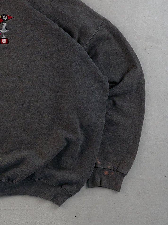 Vintage 90s Grey Montoya Formula Racing Embroidery Graphic Crewneck (XL)
