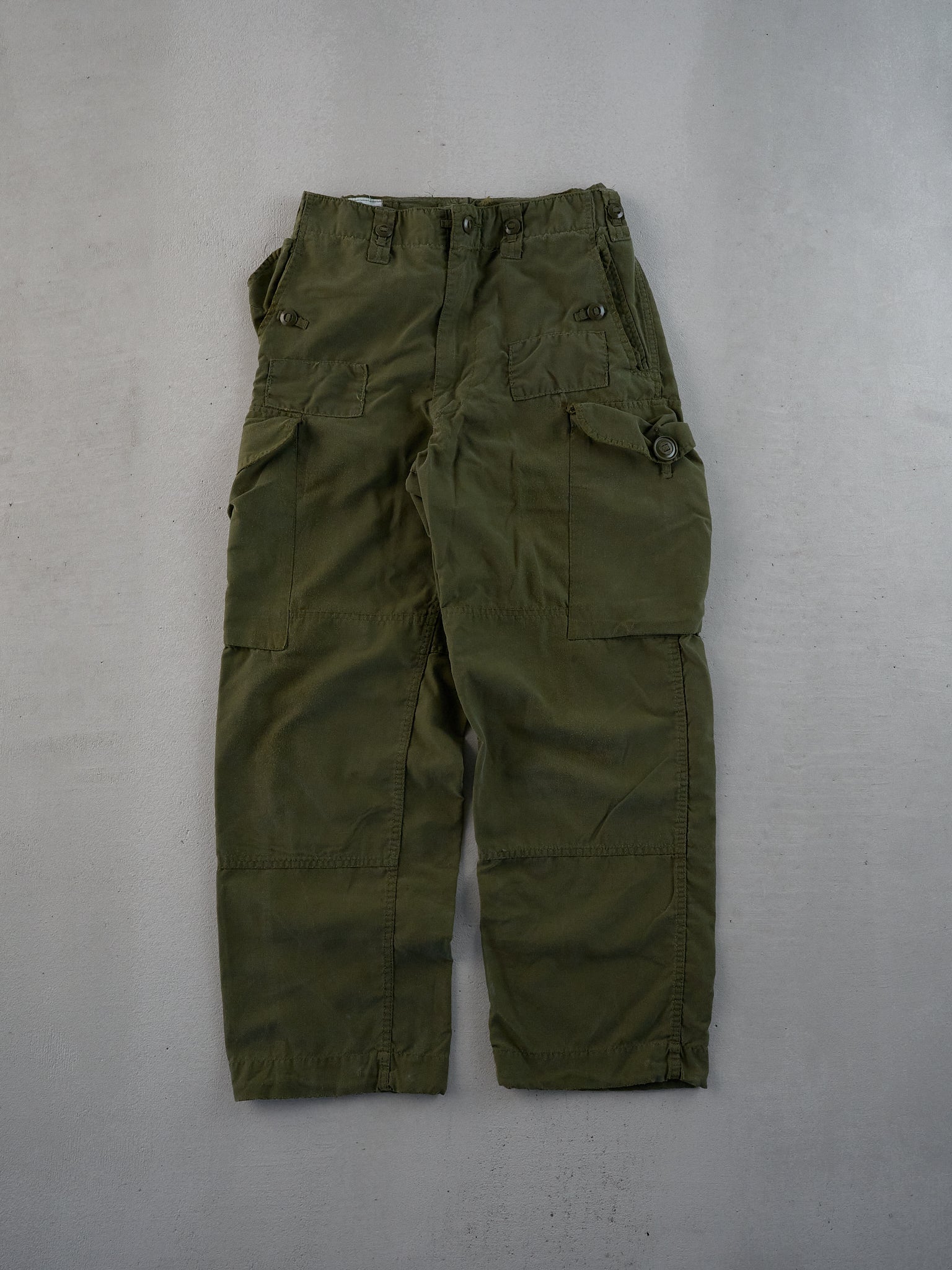 Vintage 90s Green Army Parachute Cargo Pants (28x28)
