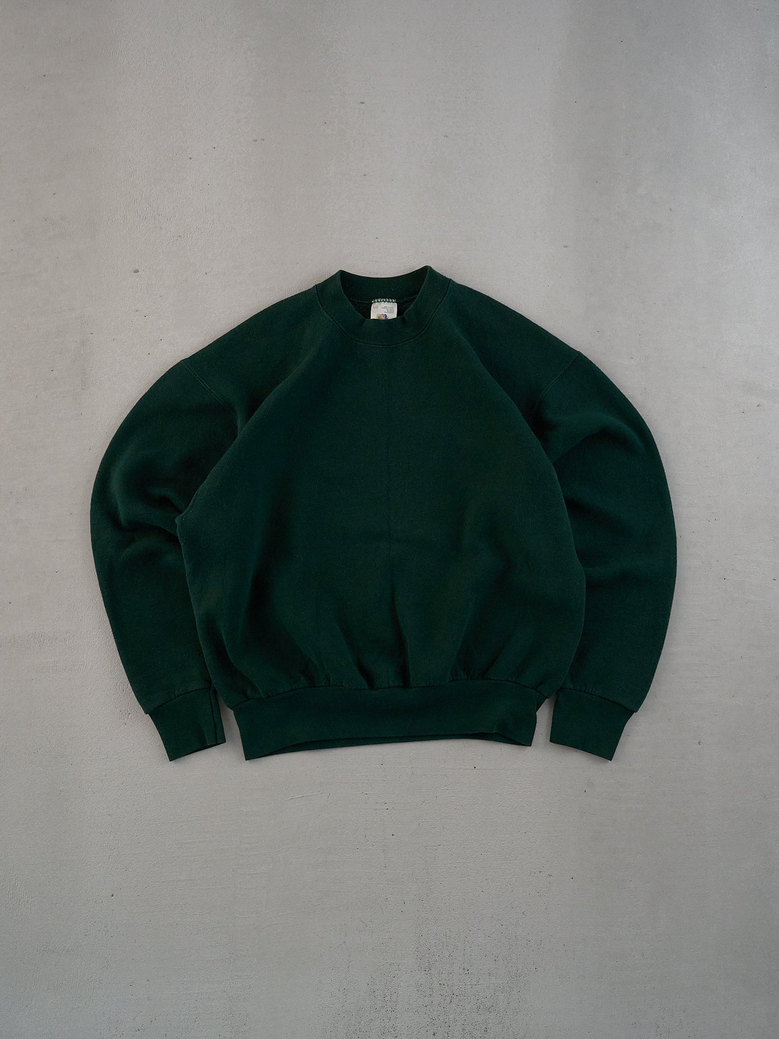 Vintage Pine Green Fruit Of The Loom Blank Crewneck (M)