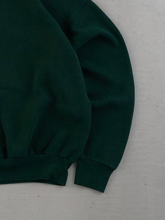 Vintage Pine Green Fruit Of The Loom Blank Crewneck (M)
