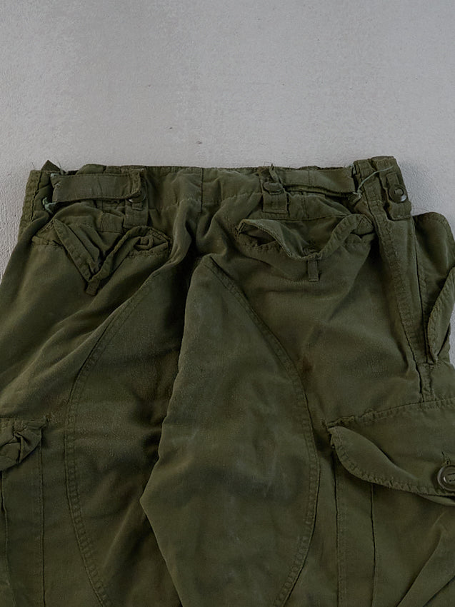 Vintage 90s Green Army Parachute Cargo Pants (28x28)